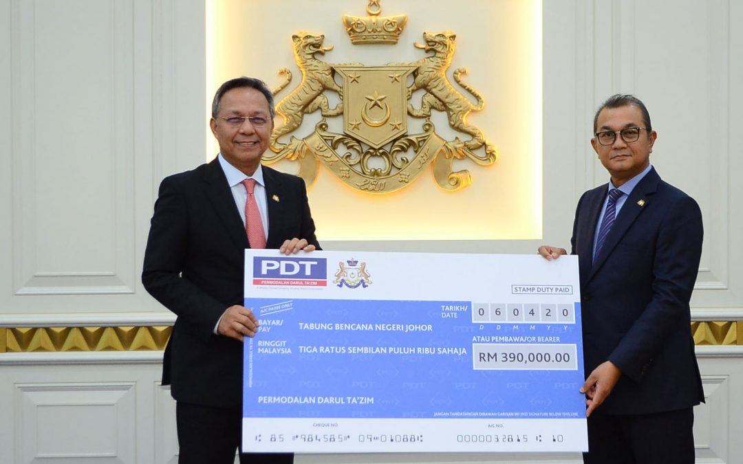 PDT Salur Sumbangan RM390,000 Kepada Tabung Bencana Negeri Johor